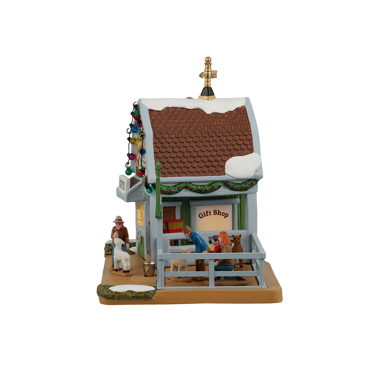 Lemax Harvest Crossing Lighted Building: Woolly Wonderland Alpaca Ranch #45239