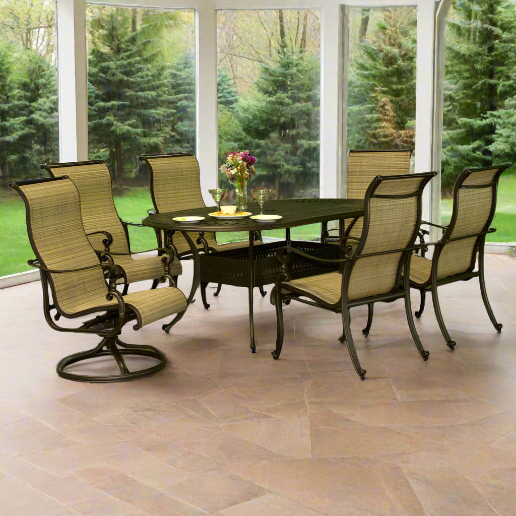 Madison Cast Aluminum Sling Patio Dining Sets