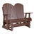 This is a Chestnut Brown colored Adirondack glider bench on a white background.