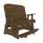 This is the Chestnut Brown colored classic balcony glider bench on a white background.