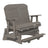 This is the Coastal Gray colored classic balcony glider bench on a white background.