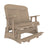 This is the Weatherwood colored classic balcony glider bench on a white background.