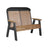 This is the Cedar and Black colored bench on a white background.