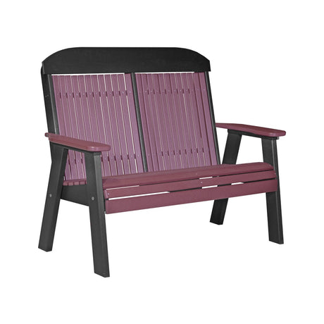 This is the Cherrywood and Black colored bench on a white background.