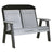 This is the Dove Gray and Black colored bench on a white background.