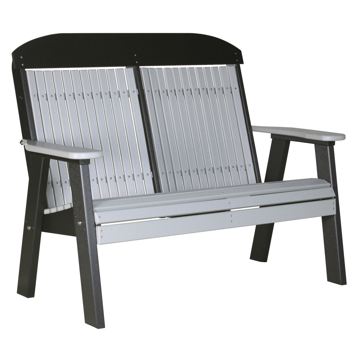 This is the Dove Gray and Black colored bench on a white background.