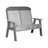 This is the Dove Gray and Slate colored bench on a white background.