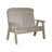 This is the Weatherwood colored bench on a white background.