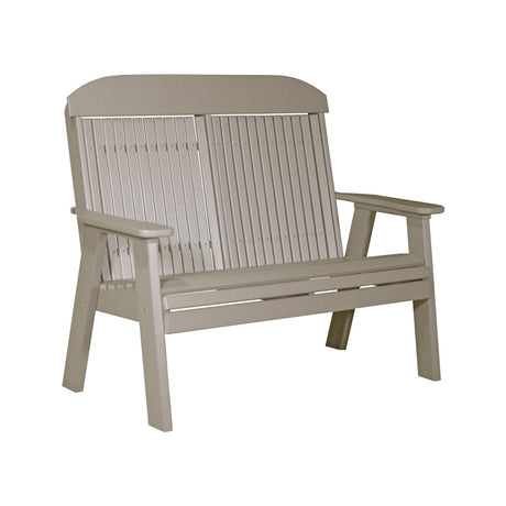 This is the Weatherwood colored bench on a white background.