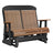 This is the Antique Mahogany and Black colored classic glider bench on a white background.