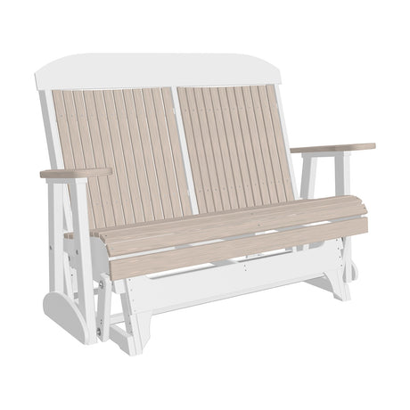 This is the Birch and White colored classic glider bench on a white background.