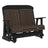 This is the Brazilian Walnut and Black colored classic glider bench on a white background.