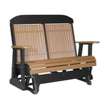 This is the Cedar and Black colored classic glider bench on a white background.