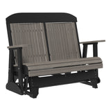 This is the Coastal Gray and Black colored classic glider bench on a white background.
