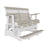 This is the Birch and White colored glider bench on a white background.