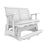 This is the White colored glider bench on a white background.