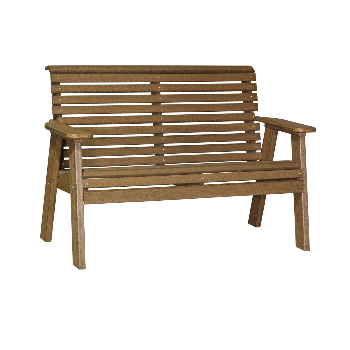 This is the Antique Mahogany colored bench on a white background.