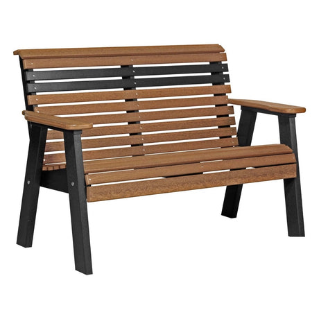 This is the Antique Mahogany and Black colored bench on a white background.