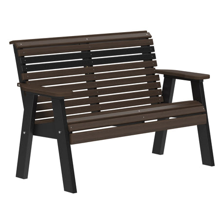 This is the Brazilian Walnut and Black colored bench on a white background.