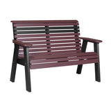 This is the Cherrywood and Black colored bench on a white background.