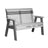 This is the Dove Gray and Slate colored bench on a white background.
