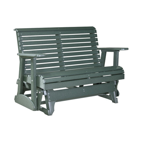 This is the Green colored glider bench on a white background.