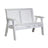 This is the White colored bench on a white background.
