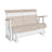 This is the Birch and White colored glider bench on a white background.
