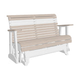 This is the Birch and White colored glider bench on a white background.