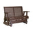 This is the Chestnut Brown colored glider bench on a white background.