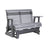 This is the Dove Gray and Slate colored glider bench on a white background.