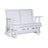 This is the White colored glider bench on a white background.