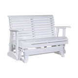 This is the White colored glider bench on a white background.