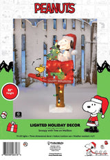 3D Peanuts® Snoopy and Woodstock on Mailbox LED Christmas Yard Art Decoration