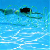 Yellow rings you can swim through.