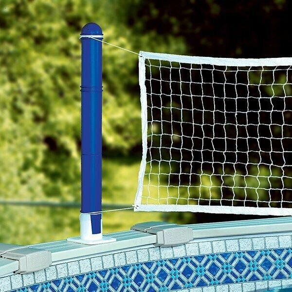Pool volleyball game.