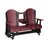 This is a Cherrywood and Black colored Adirondack glider bench on a white background.