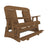 This is the Antique Mahogany colored Classic Balcony Glider bench on a white background.