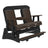 This is the Brazilian Walnut and Black colored Classic Balcony Glider bench on a white background.