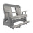 This is the Dove Gray and Slate colored Classic Balcony Glider bench on a white background.