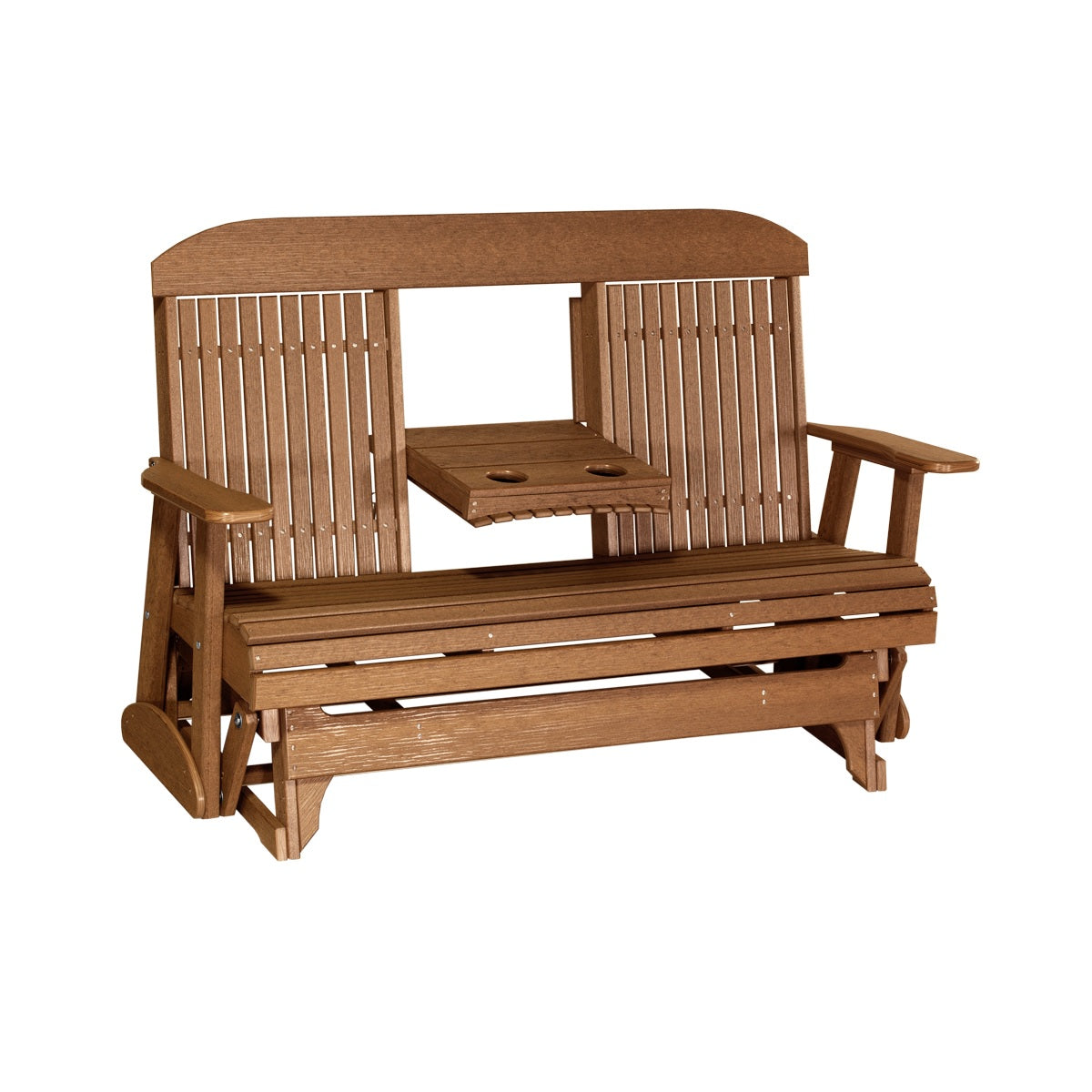This is the Antique Mahogany colored classic glider bench on a white background.