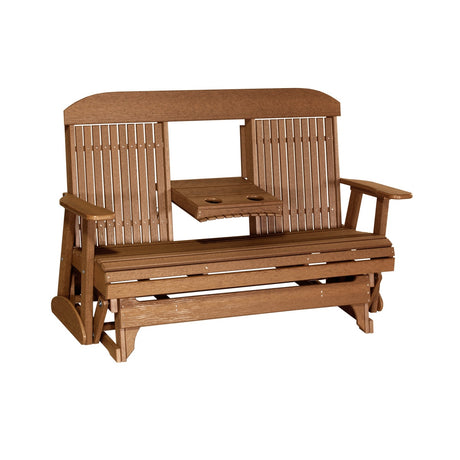 This is the Antique Mahogany colored classic glider bench on a white background.