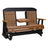 This is the Antique Mahogany and Black colored classic glider bench on a white background.