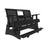 This is the Black colored glider bench on a white background.
