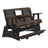 This is the Brazilian Walnut and Black colored glider bench on a white background.