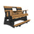 This is the Cedar and Black colored glider bench on a white background.