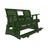 This is the Green colored glider bench on a white background.