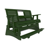 This is the Green colored glider bench on a white background.