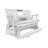 This is the White colored glider bench on a white background.