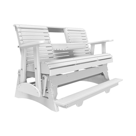 This is the White colored glider bench on a white background.
